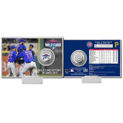 Chicago Cubs 2015 Wild Card Victory" Silver Coin Card"