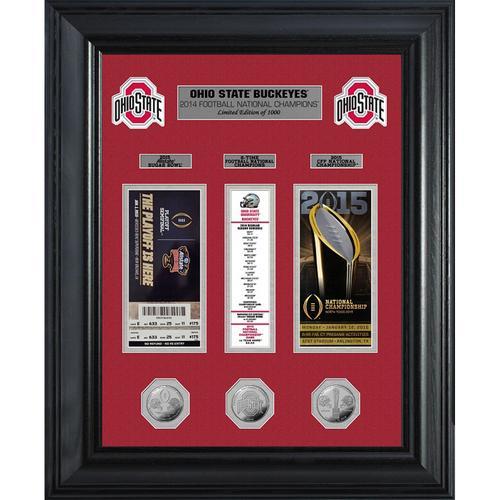 Ohio State 2014 Football National Champions Deluxe Silver Coin &amp; Ticket Collection