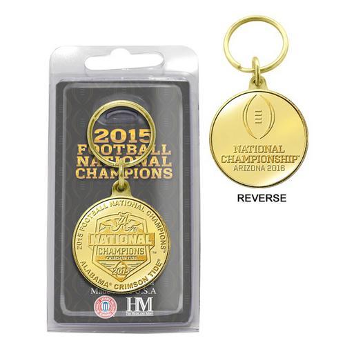 Alabama 2015 College Football National Champions Bronze Coin Keychain