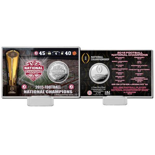 Alabama 2015 College Football National Champions Silver Coin Card