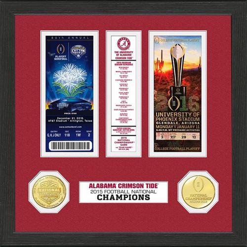 Alabama 2015 College Football National Champions Ticket Collection