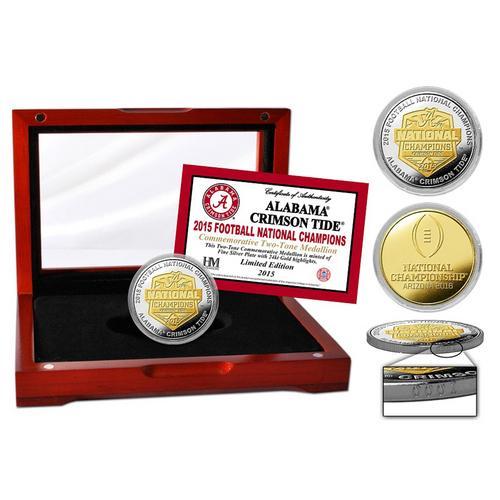 Alabama 2015 College Football National Champions Two-Tone Mint Coin