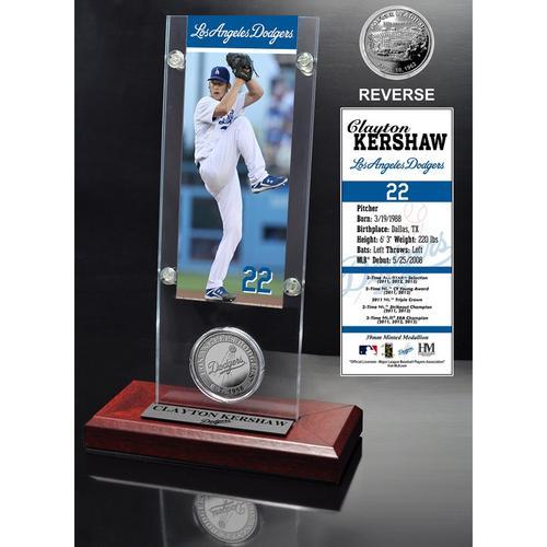 Clayton Kershaw Ticket &amp; Bronze Coin Acrylic Desk Top