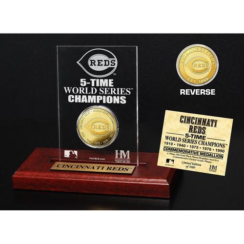 Cincinnati Reds World Series Champions Gold Coin Etched Acrylic