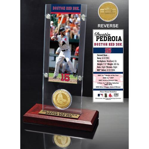 Dustin Pedroia Ticket &amp; Minted Coin Acrylic Desk Top