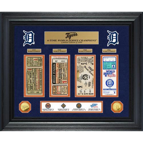 Detroit Tigers World Series Deluxe Gold Coin &amp; Ticket Collection