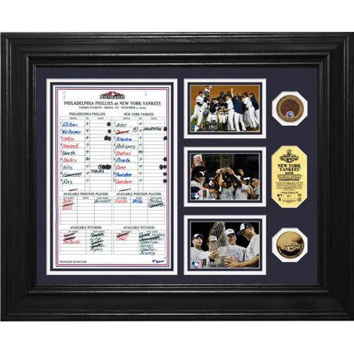 New York Yankees 2009 World Series Champs inGame 6 Line Up Cardin 24KT Gold Coin Photo Mint