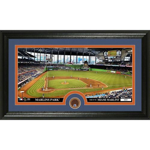 Miami Marlins Infield Dirt Coin Panoramic Photo Mint