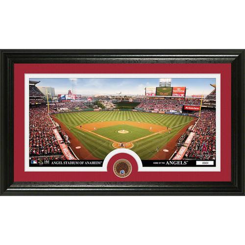 Los Angeles Angels Infield Dirt Coin Panoramic Photo Mint