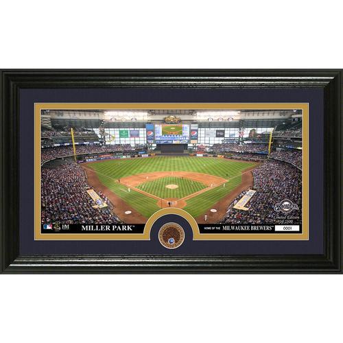 Milwaukee Brewers Infield Dirt Coin Panoramic Photo Mint