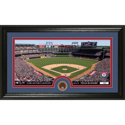 Texas Rangers Infield Dirt Coin Panoramic Photo Mint