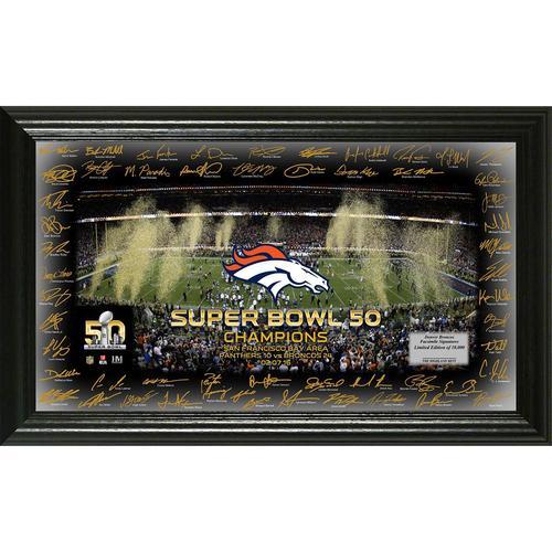 Denver Broncos Super Bowl 50 Champions Celebration" Signature Grid"