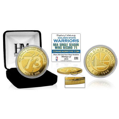 Golden State Warriors 73 Win Record Gold Mint Coin