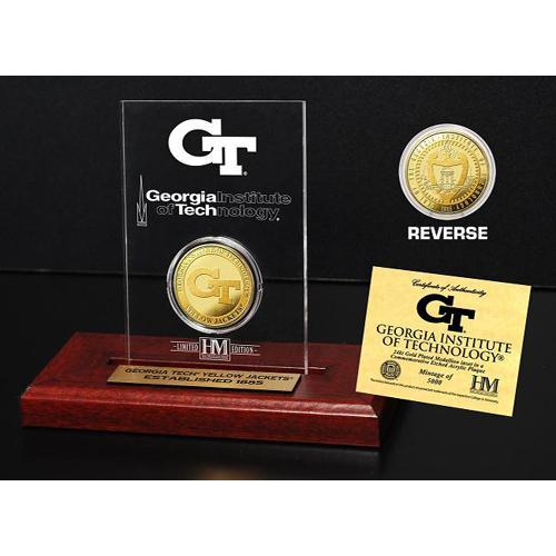 Georgia Tech University 24KT Gold Coin Etched Acrylic