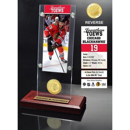 Jonathan Toews Ticket &amp; Bronze Coin Acrylic Desk Top