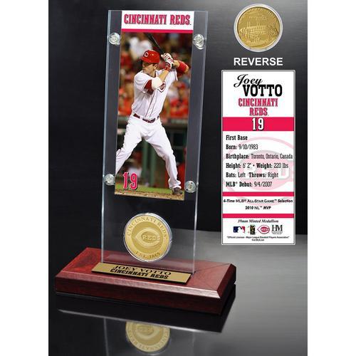 Joey Votto Ticket &amp; Minted Coin Acrylic Desk Top