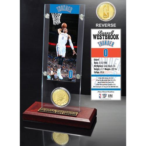 John Wall Ticket &amp; Bronze Coin Acrylic Desk Top