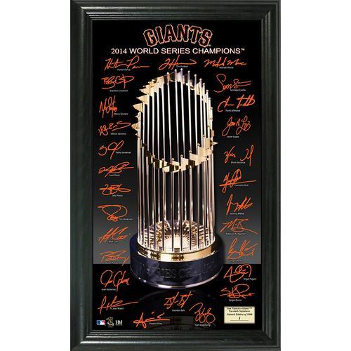 San Francisco Giants 2014 World Series Champions inTrophyin Signature Photo