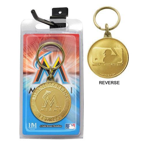 Miami Marlins Bronze Key Chain