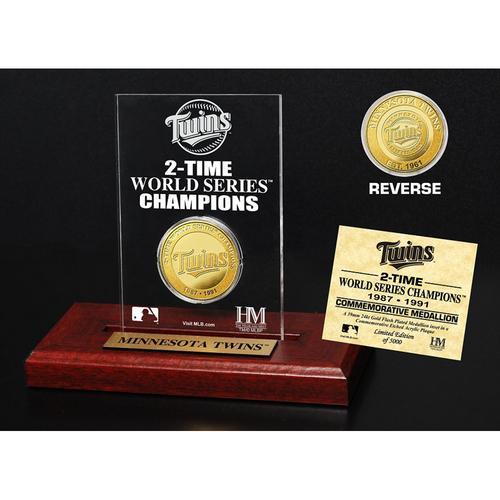 Minnesota Twins World Series Champions Gold Coin Etched Acrylic