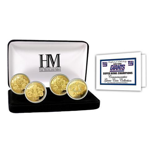 New York Giants 4-time Super Bowl Champions Gold Game Coin Set