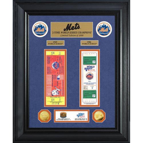 New York Mets World Series Deluxe Gold Coin &amp; Ticket Collection