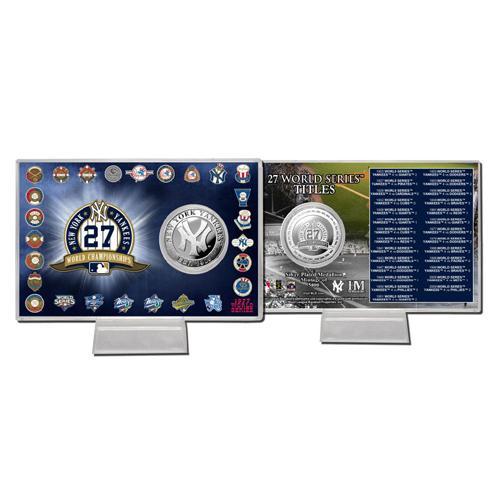 New York Yankees 27x WS Champs Silver Coin Card