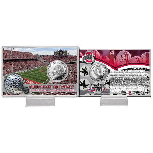 Ohio State University 8-time National Champions" Silver Coin Card"