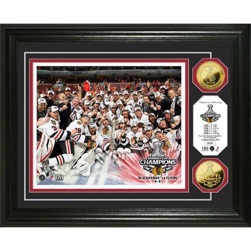 Chicago Blackhawks 2010 Stanley Cup Champions Celebration 24KT Gold Coin Photo Mint