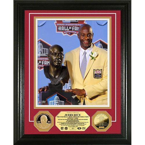 Jerry Rice HOF Induction Ceremony 24KT Gold Coin Photo Mint