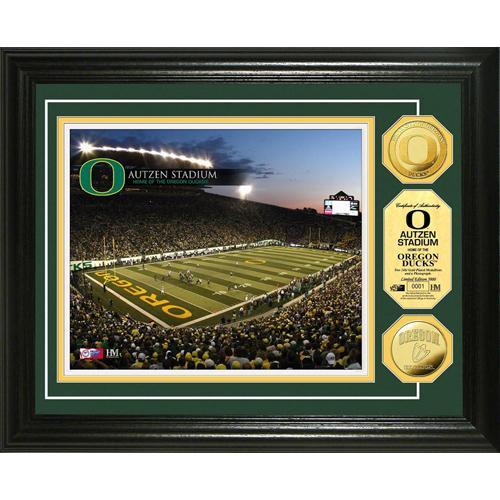 University of Oregon Autzen  Stadium  24KT Gold Coin Photomint