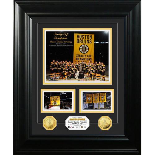 Boston Bruins 2011 Stanley Cup Banner Raising Marquee 24KT Gold Coin Photo Mint