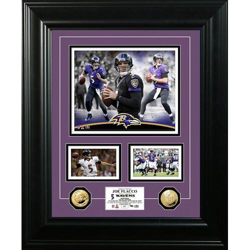 Joe Flacco inMarqueein Gold Coin Photo Mint