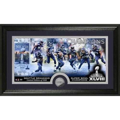 Seattle Seahawks Super Bowl 48 Champions Minted Coin Panoramic Photo Mint