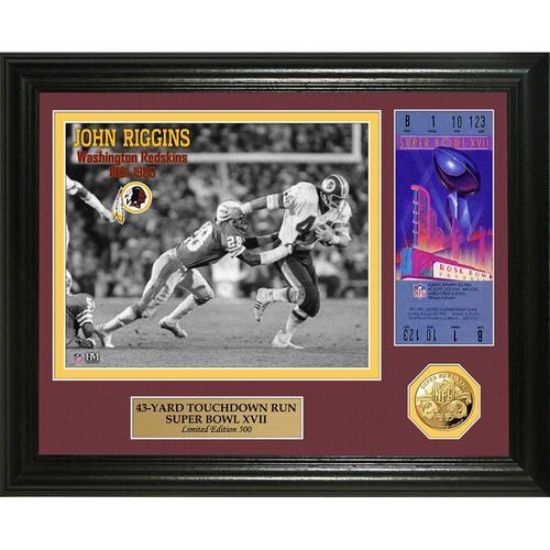 John Riggins Super Bowl 17 Ticket Gold Coin Photo Mint