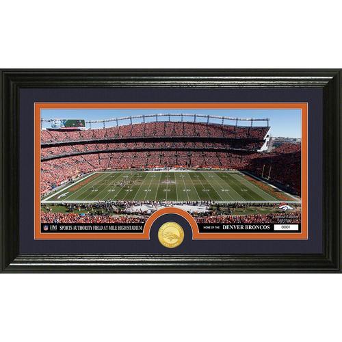 Denver Broncos inStadiumin Bronze Coin Panoramic Photo Mint