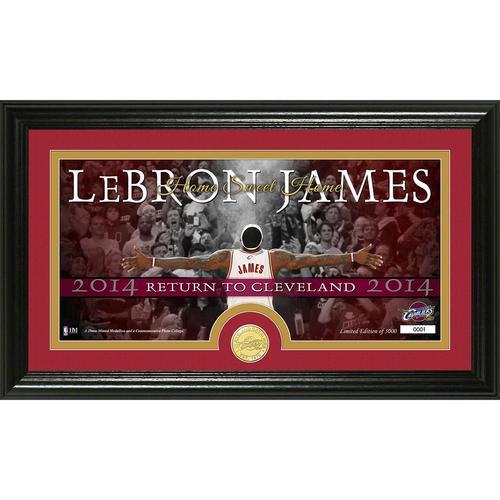 LeBron James inReturn to Clevelandin  Minted Coin Panoramic Photo Mint