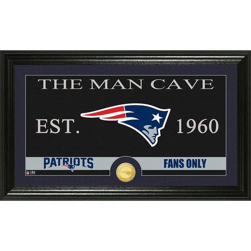 New England Patriots The Man Cave" Bronze Coin Panoramic Photo Mint"