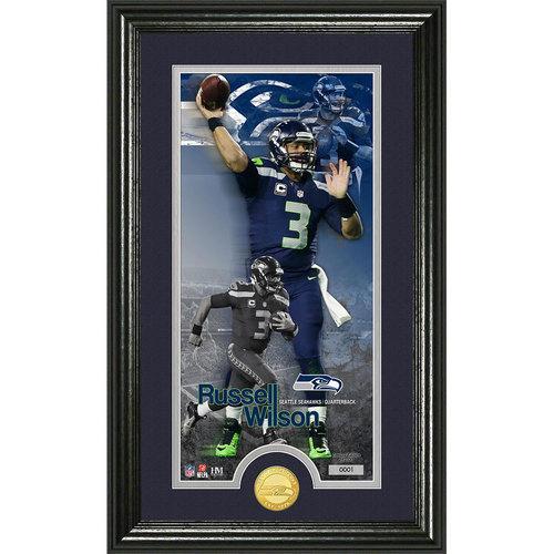 Russell Wilson Supreme" Bronze Coin Panoramic Photo Mint"