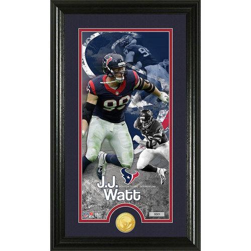 J.J. Watt Supreme" Bronze Coin Panoramic Photo Mint"