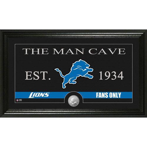 Detroit Lions Man Cave" Bronze Coin Panoramic Photo Mint"