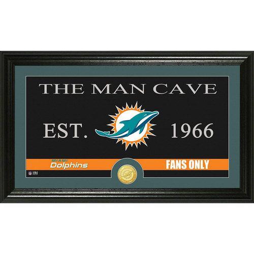 Miami Dolphins Man Cave" Bronze Coin Panoramic Photo Mint"