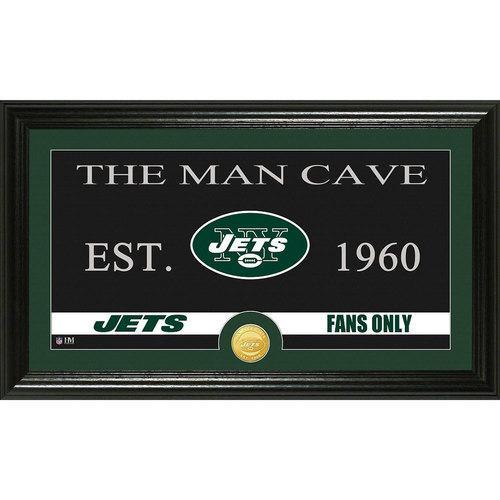 New York Jets Man Cave" Bronze Coin Panoramic Photo Mint"