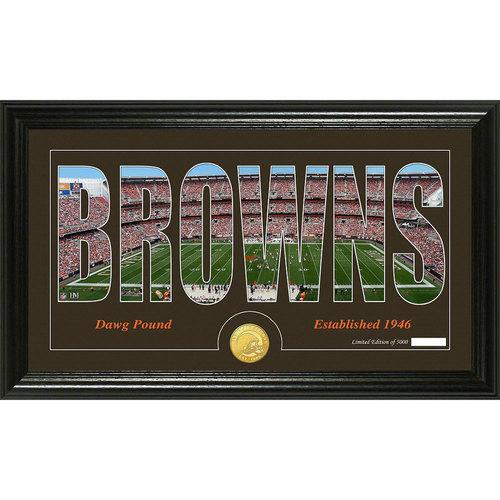 Cleveland Browns Silhouette" Bronze Coin Panoramic Photo Mint"