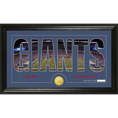 New York Giants Silhouette" Bronze Coin Panoramic Photo Mint"