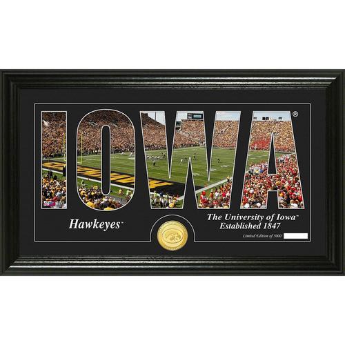 University of Iowa Silhouette" Bronze Coin Panoramic Photo Mint"