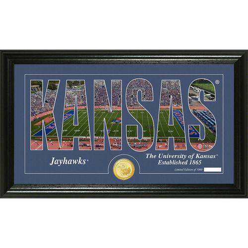 University of Kansas Silhouette" Bronze Coin Panoramic Photo Mint"