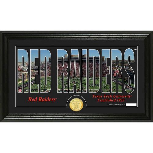 Texas Tech University Silhouette" Bronze Coin Panoramic Photo Mint"