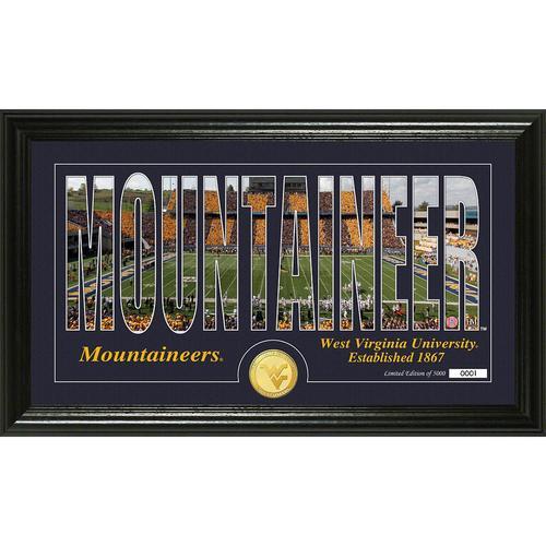 University of West Virginia Silhouette" Bronze Coin Panoramic Photo Mint"