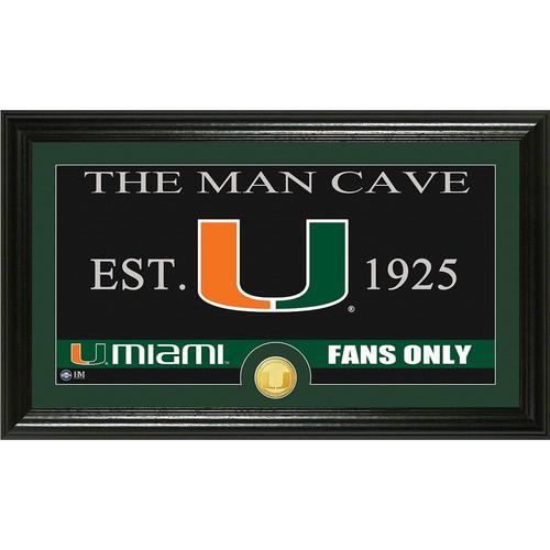 University of Miami Man Cave" Bronze Coin Panoramic Photo Mint"